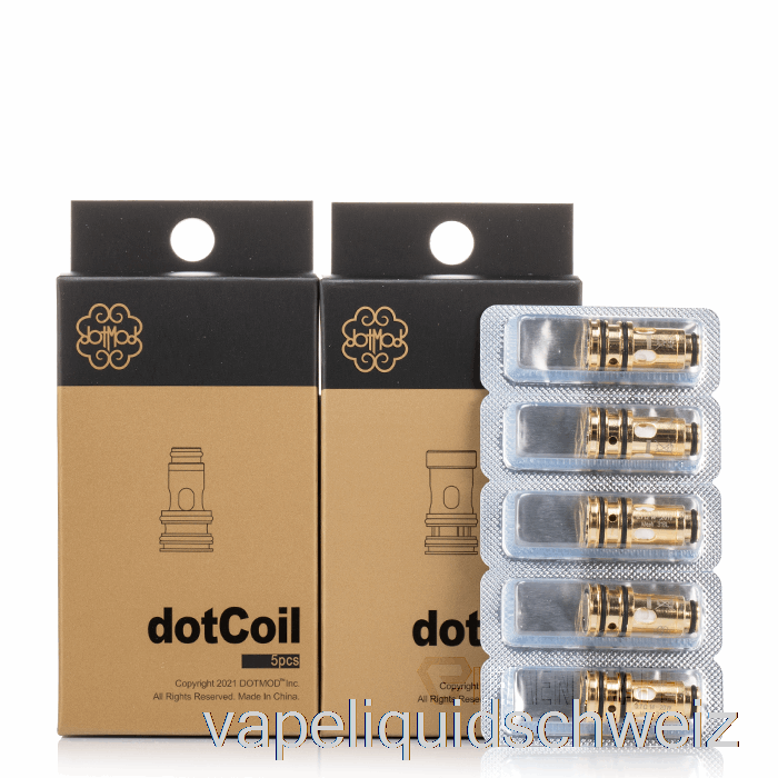 Dotmod Dotcoils 0,9 Ohm Dotaio V2 Spulen (flache Basis) Vape Schweiz
